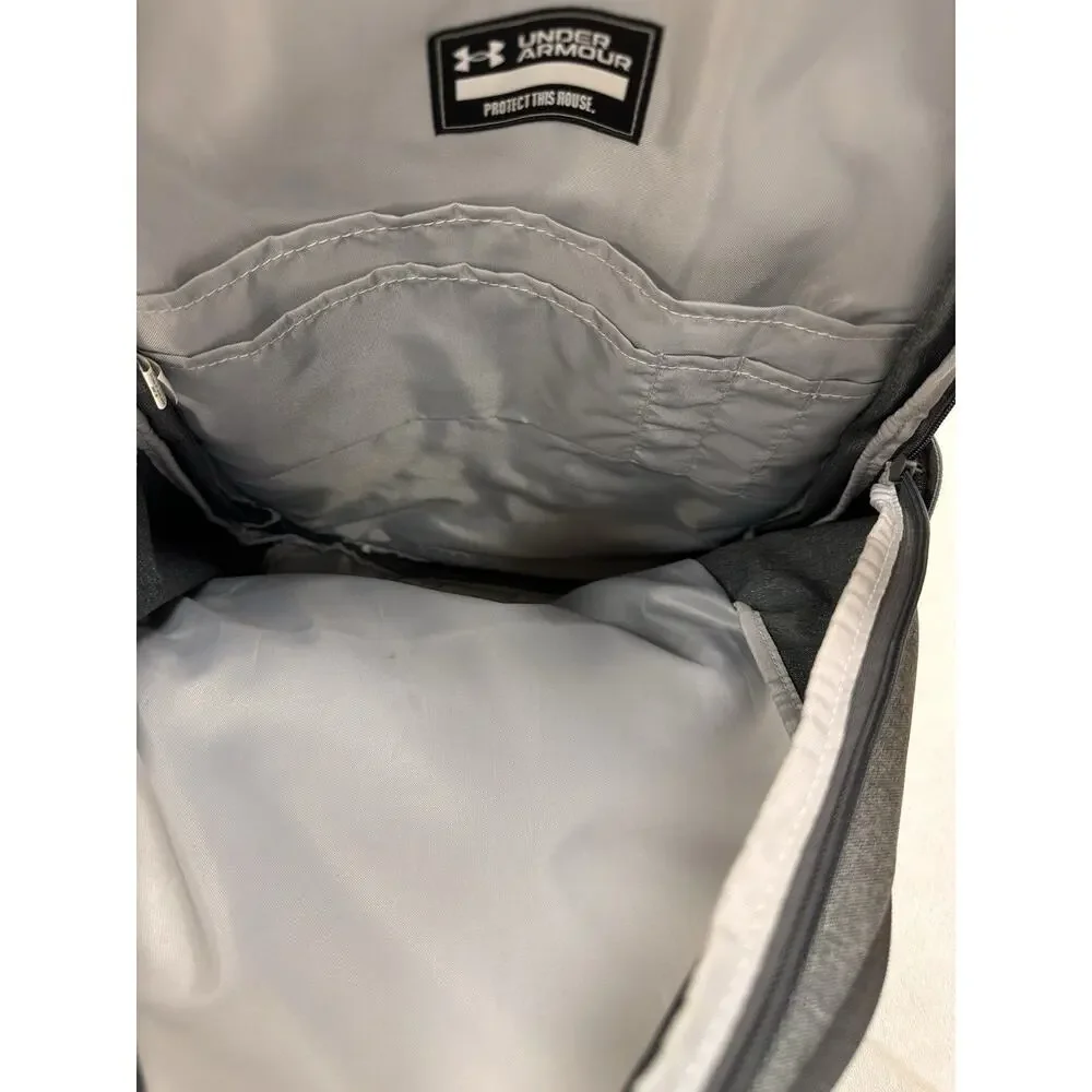 Under Armour Hustle 6.0 Backpack - Item # 1384673 Gray/black NWOT Multi Pockets